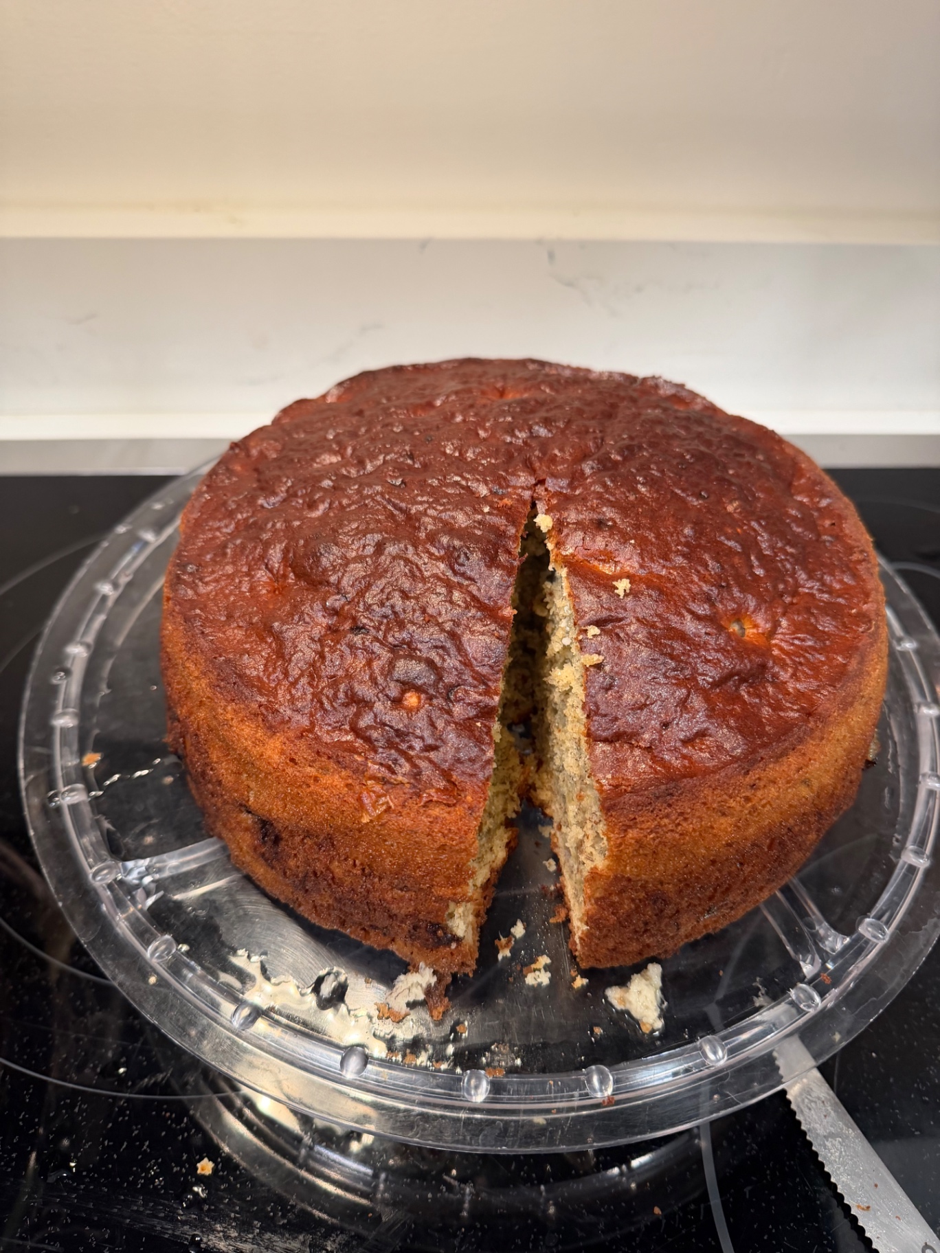 A homemade cake prepared as part of family care