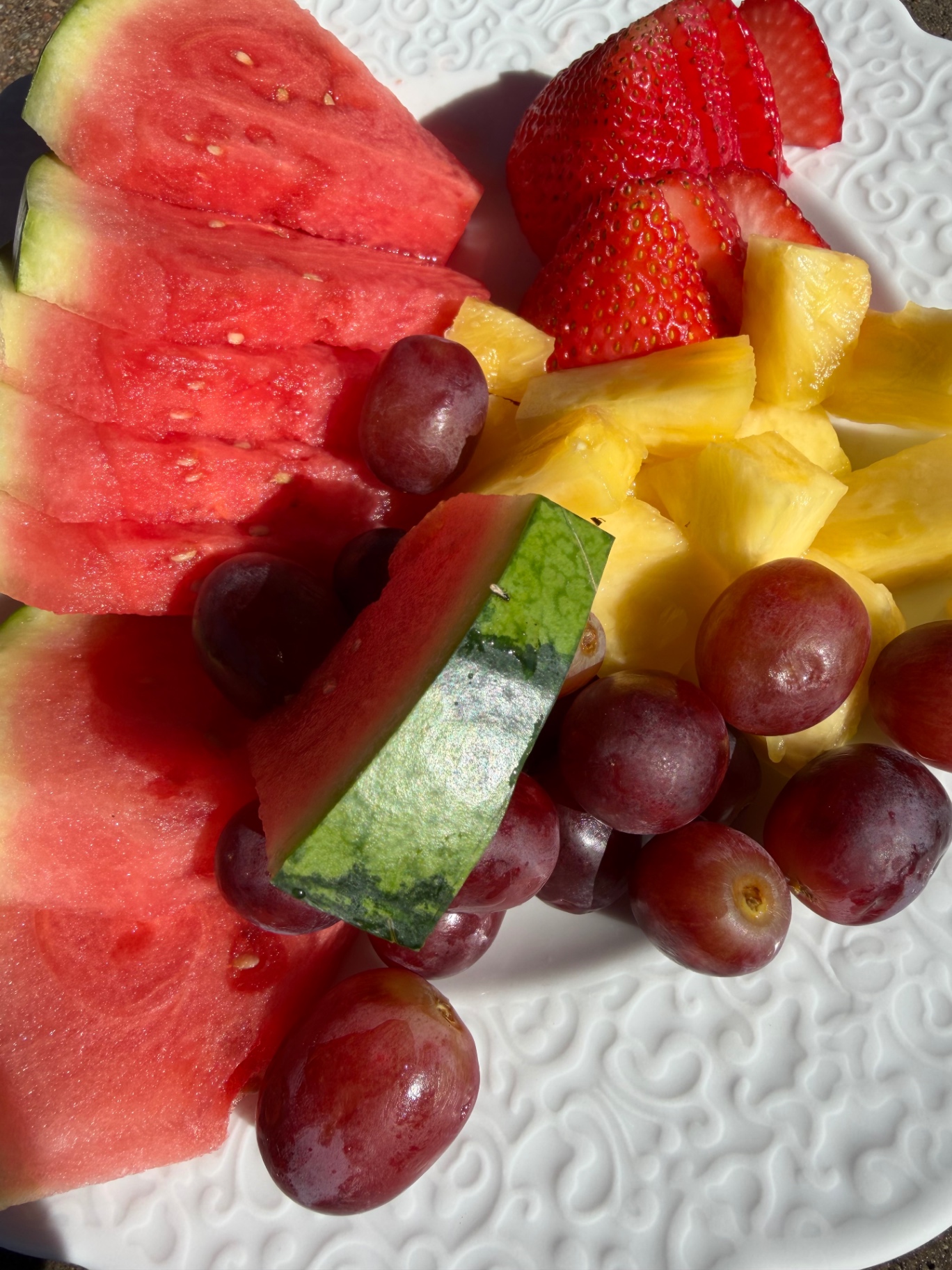 Fresh fruit prepared as an easy postpartum snack