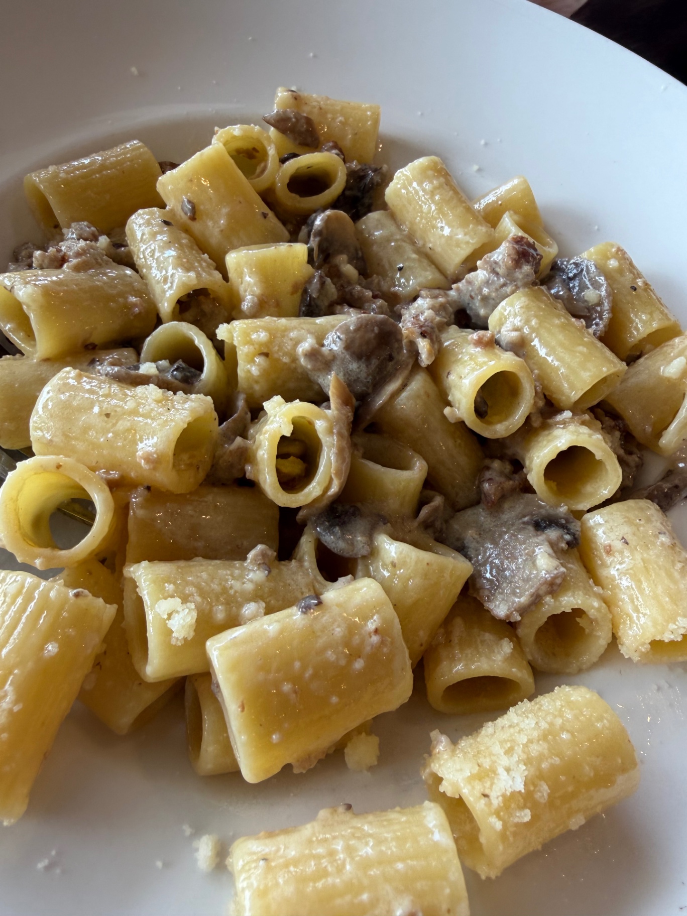 A warm pasta meal prepared for postpartum nourishment